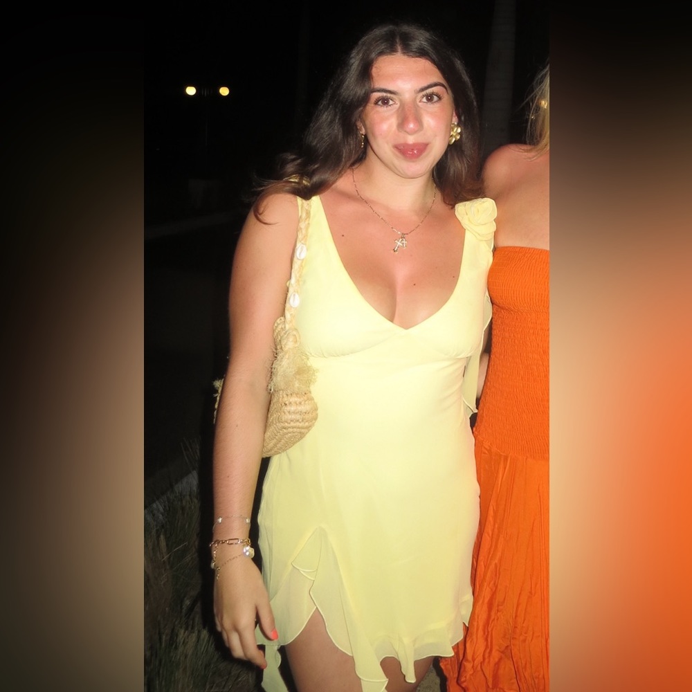 White Fox Boutique Yellow Mini Dress